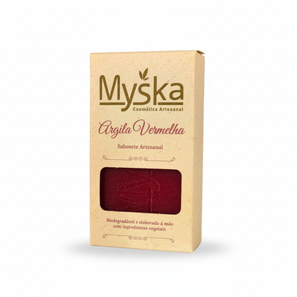 Sabonete Natural de Argila Vermelha | Anti Acne e Controle de Oleosidade – Myska