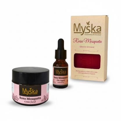 Conjunto Facial Rosa Mosqueta | Regeneração e Luminosidade Natural – Myska