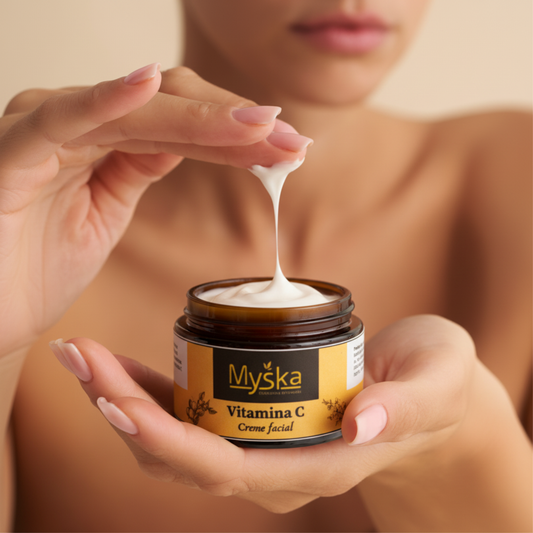 Crema facial con vitamina C