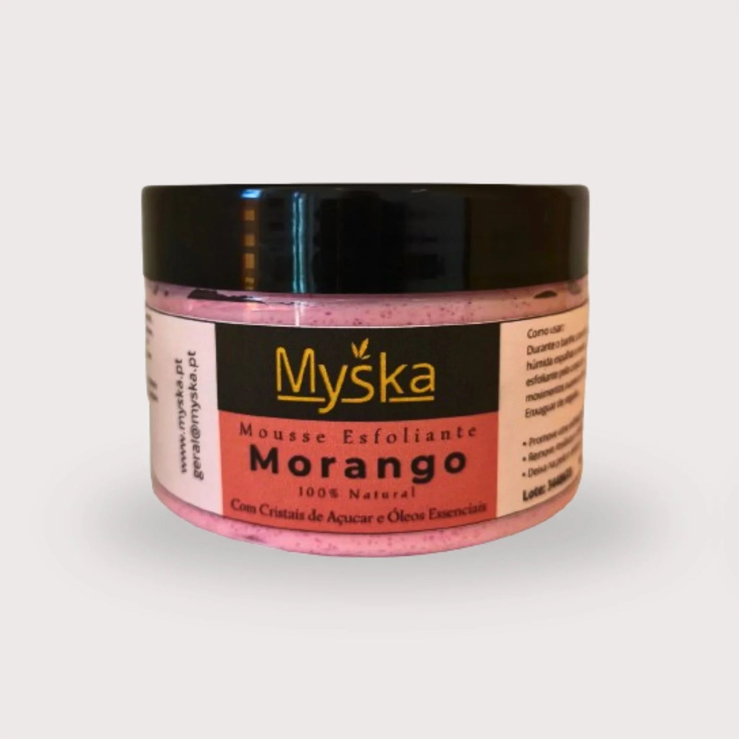 Mousse exfoliante de fresa