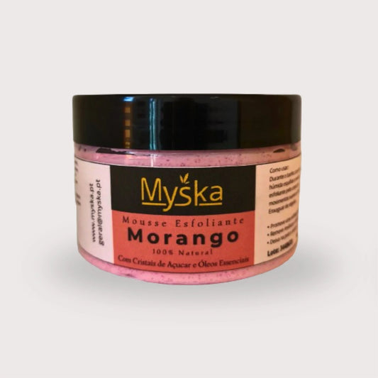 Mousse exfoliante de fresa