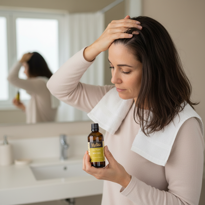 Óleo de Rícino Myśka - UGC aplicação capilar corrigida