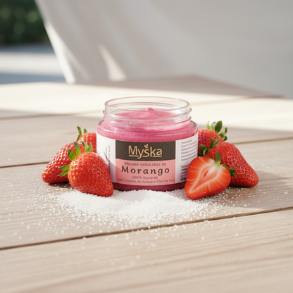 Mousse exfoliante de fresa