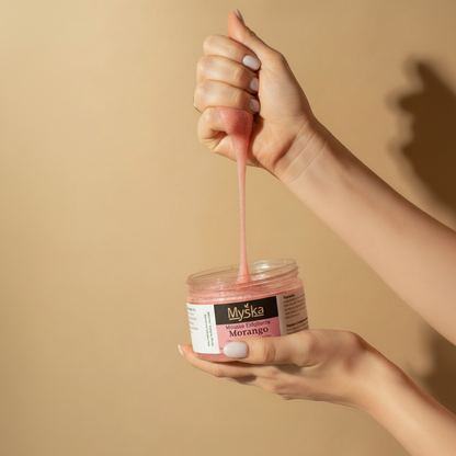 Mousse exfoliante de fresa