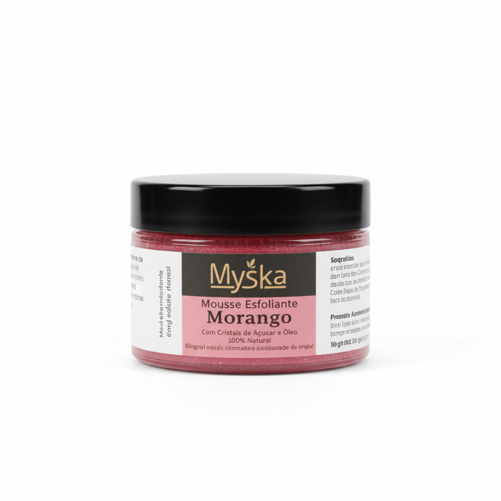 Mousse exfoliante de fresa
