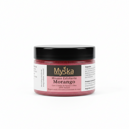 Mousse exfoliante de fresa